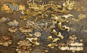 post8 phù điêu cá chép vượt vũ môn hóa rồng