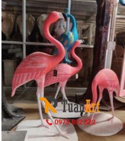 dieu-khac-mo-hinh-xop-chim-hong-hac điêu khắc Mô hình xốp chim hồng hạc