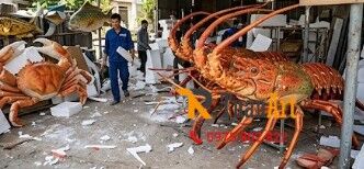 mo-hinh-con-tom-hum-bang-xop Điêu khắc mô hình con Tôm Hùm bằng xốp