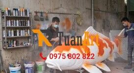 son-mau-mo-hinh-con-ca-koi-bang-xop sơn màu mô hình con Cá Koi bằng xốp
