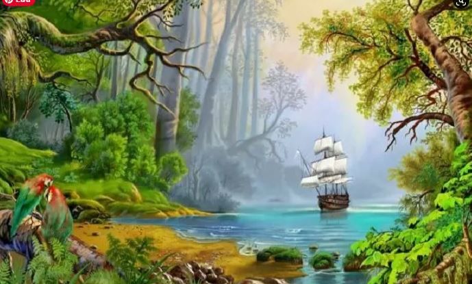 Hướng dẫn vẽ tranh phong cảnh đơn giản đẹp mắt 10 vẽ tranh phong cảnh thiên nhiên 1